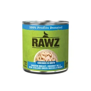 12/10oz Rawz Dog Shred Chicken/Coconut - Food